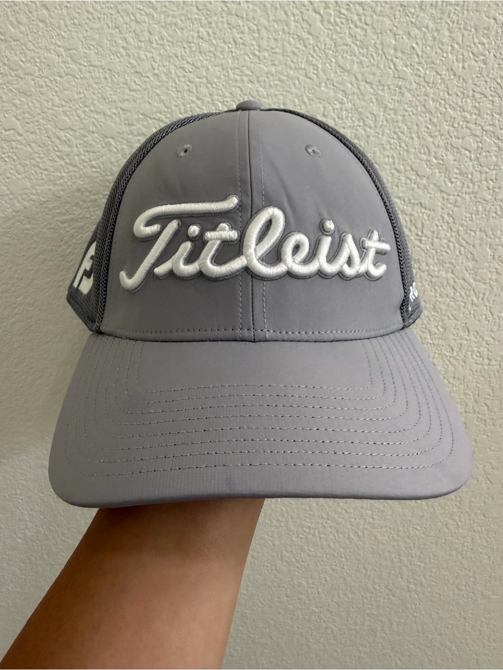 Titleist Gray Trucker Hat with White Script Logo